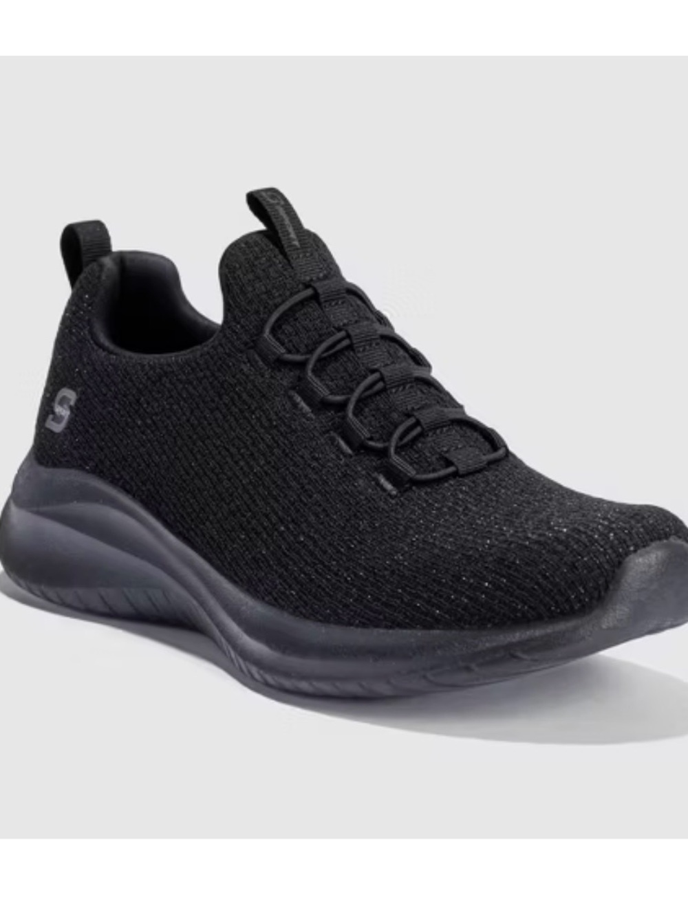 Skechers Women’s All-Black Knit Slip-On Athletic Sneaker